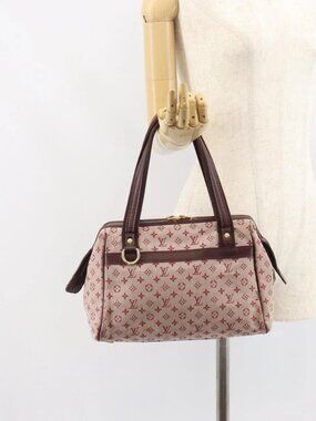LOUIS VUITTON Monogram Mini Josephine PM Hand Bag Red M92216 LV Auth ep12624